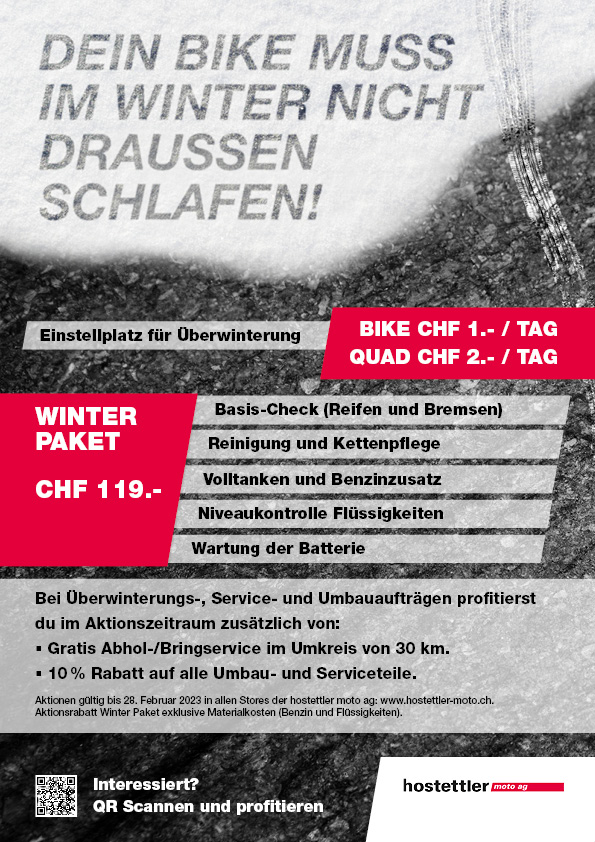 DEIN BIKE MUSS IM WINTER NICHT DRAUSSEN SCHLAFEN!